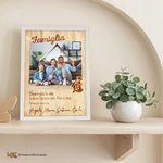 Quadro Famiglia Personalizzato con Foto e Dedica - Casa e Amore con Cornice Bianca-Quadro-Lol T-shirt