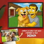 Quadro Personalizzato Stile Simpson con Foto e Dedica – Idea Regalo Originale