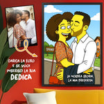 Quadro Personalizzato Stile Simpson con Foto e Dedica – Idea Regalo Originale
