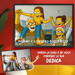 Quadro Personalizzato Stile Simpson con Foto e Dedica – Idea Regalo Originale