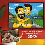 Quadro Personalizzato Stile Simpson con Foto e Dedica – Idea Regalo Originale