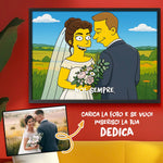 Quadro Personalizzato Stile Simpson con Foto e Dedica – Idea Regalo Originale