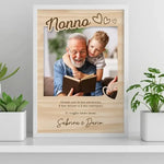 Quadro in Legno Ringraziamento Nonni Personalizzata con Dedica – Idea Regalo per i Nonni, Festa dei Nonni-Cornice-Lol T-shirt