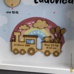 Quadro Nascita Trenino Cornice Quadrata-Quadro-Lol T-shirt