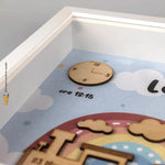 Quadro Nascita Trenino Cornice Quadrata-Quadro-Lol T-shirt