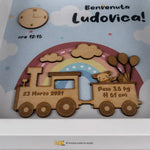 Quadro Nascita Trenino Cornice Quadrata-Quadro-Lol T-shirt