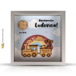 Quadro Nascita Trenino Cornice Quadrata-Quadro-Lol T-shirt