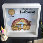 Quadro Nascita Trenino Cornice Quadrata-Quadro-Lol T-shirt