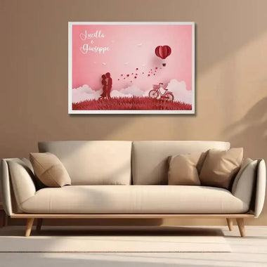 Quadro Personalizzato Amore Mongolfiera-Quadro-Lol T-shirt