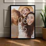 Quadro Regalo Personalizzato con Foto, Data e Nomi