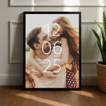 Quadro Regalo Personalizzato con Foto, Data e Nomi