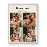 Quadro Personalizzato con Nomi e Foto Nonna ti voglio tanto bene – Idea Regalo per i Nonni, Festa dei Nonni-Quadro-Lol T-shirt