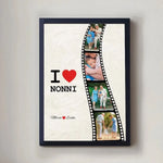 Quadro Personalizzato con Nomi e Foto Pellicola I Love Nonni – Idea Regalo per i Nonni, Festa dei Nonni-Quadro-Lol T-shirt