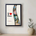 Quadro Personalizzato con Nomi e Foto Pellicola I Love Nonni – Idea Regalo per i Nonni, Festa dei Nonni-Quadro-Lol T-shirt
