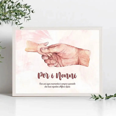 Quadro Personalizzato con Nomi Per i nonni – Idea Regalo per i Nonni, Festa dei Nonni-Quadro-Lol T-shirt