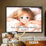 Quadro Personalizzato Effetto Ghibli con Foto e Dedica – Idea Regalo Originale-Quadro-Lol T-shirt