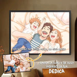 Quadro Personalizzato Effetto Ghibli con Foto e Dedica – Idea Regalo Originale-Quadro-Lol T-shirt