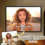 Quadro Personalizzato Effetto Ghibli con Foto e Dedica – Idea Regalo Originale-Quadro-Lol T-shirt