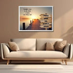 Quadro Personalizzato Famiglia Tramonto Molo (Cornice Bianca)-Quadro-Lol T-shirt