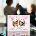 Quadro Personalizzato Mamma con Scritta MOM e 3 Foto - Idea Regalo Unica-Quadro-Lol T-shirt