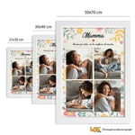 Quadro Personalizzato per Mamma con 4 Foto e Dedica - Regalo Speciale-Quadro-Lol T-shirt