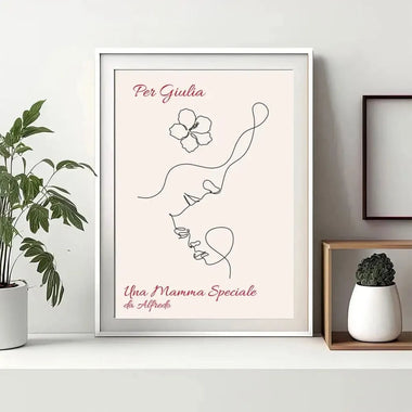 Quadro Personalizzato Una Mamma Speciale (Cornice Bianca)-Quadro-Lol T-shirt