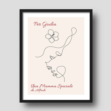 Quadro Personalizzato Una Mamma Speciale (Cornice Nera)-Quadro-Lol T-shirt