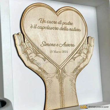 Quadro Regalo Papà Cuore-Quadro-Lol T-shirt