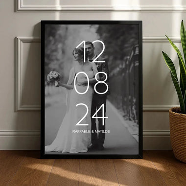 Quadro Regalo Personalizzato con Foto, Data e Nomi-Quadro-Lol T-shirt