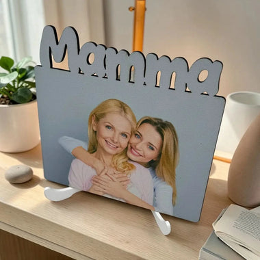 Quadro Targa mamma con foto personalizzata-Lol T-shirt