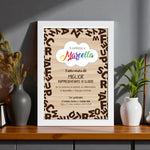 Quadro Attestato Miglior Rappresentante di Classe con Nome Stampato, Cornice Bianca 21x30 cm