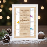 Quadro Attestato di Merito per Rappresentante di Classe Personalizzato con Nome e Dedica – Cornice Bianca