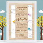 Quadro Attestato di Merito per Rappresentante di Classe Personalizzato con Nome e Dedica – Cornice Bianca