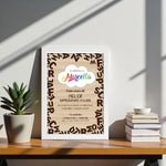 Quadro Attestato Miglior Rappresentante di Classe con Nome Stampato, Cornice Bianca 21x30 cm