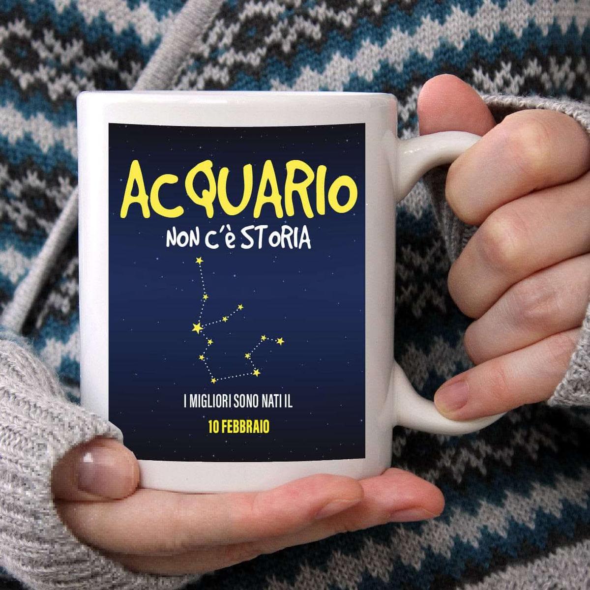 Regalo Acquario – Tazza Acquario con data-Tazze Personalizzate-Lol T-shirt
