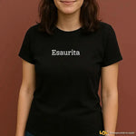 Esaurita Scritta Magliette Divertenti T-Shirt Donna