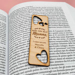 Segnalibro in Legno Festa della Mamma Personalizzato con Nomi e Dedica - Cuori