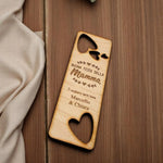 Segnalibro in Legno Festa della Mamma Personalizzato con Nomi e Dedica - Cuori