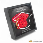 Shadow Box Laurea Personalizzata con Rose Rosse in 3D - Idea Regalo-Shadow Box-Lol T-shirt