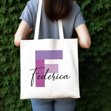 Shopper Personalizzata con Iniziale e Nome-Shopper-Lol T-shirt