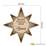 Sottobicchieri Buon Natale a forma di stella con nome e dedica personalizzata-Sottobicchiere-Lol T-shirt