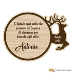 Sottobicchieri Buon Natale con nome e dedica personalizzata-Sottobicchiere-Lol T-shirt