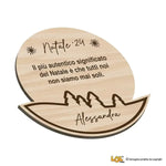 Sottobicchieri Buon Natale con nome e dedica personalizzata-Sottobicchiere-Lol T-shirt