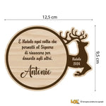 Sottobicchieri Buon Natale con nome e dedica personalizzata-Sottobicchiere-Lol T-shirt