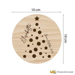 Sottobicchieri Buon Natale con nome personalizzato-Sottobicchiere-Lol T-shirt
