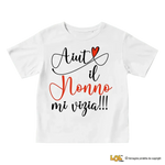 T-Shirt Bambino Regalo Nonni - Aiuto il nonno mi vizia – Idea Regalo per i Nonni, Festa dei Nonni-T-shirt-Lol T-shirt