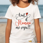 T-Shirt Bambino Regalo Nonni - Aiuto il nonno mi vizia – Idea Regalo per i Nonni, Festa dei Nonni-T-shirt-Lol T-shirt