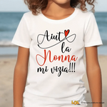 T-Shirt Bambino Regalo Nonni - Aiuto la nonna mi vizia – Idea Regalo per i Nonni, Festa dei Nonni-T-shirt-Lol T-shirt