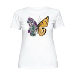 T-shirt Donna con Farfalla Floreale