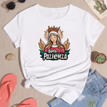 T-shirt Donna Divertente Santa Pazienza
